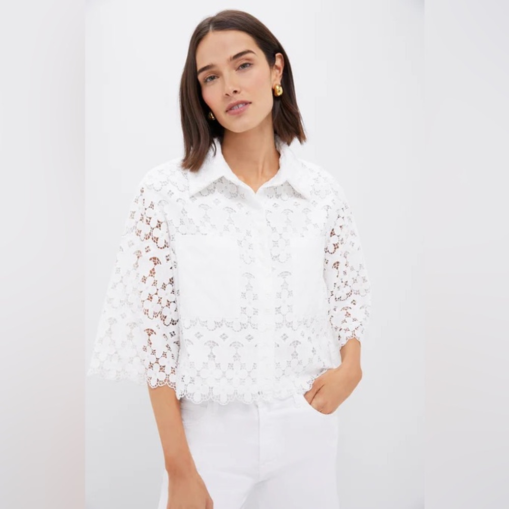 Tuckernuck White Lace Blouse